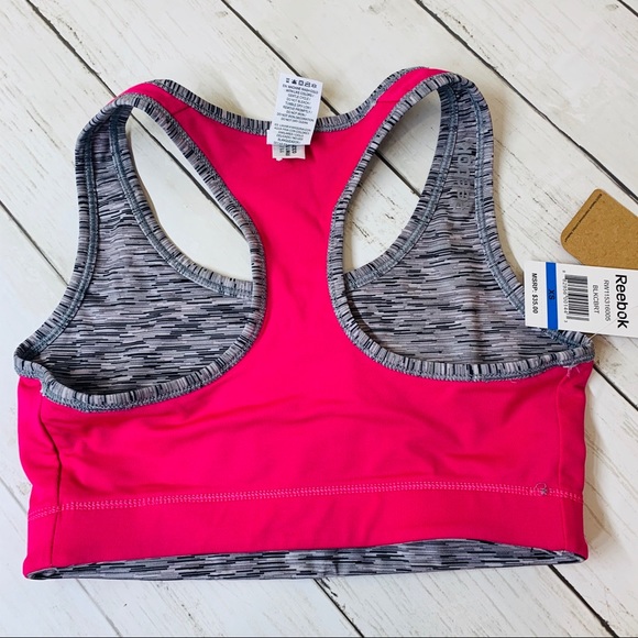 Reebok reversible sport’s bra gray pink NWT XS - Picture 7 of 7